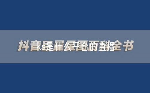 ks是什么平台的直播