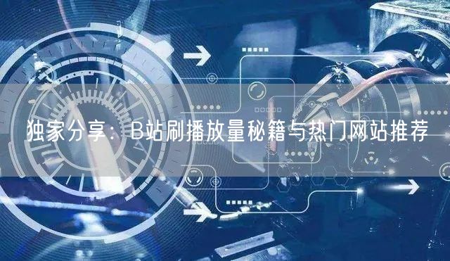 独家分享：B站刷播放量秘籍与热门网站推荐